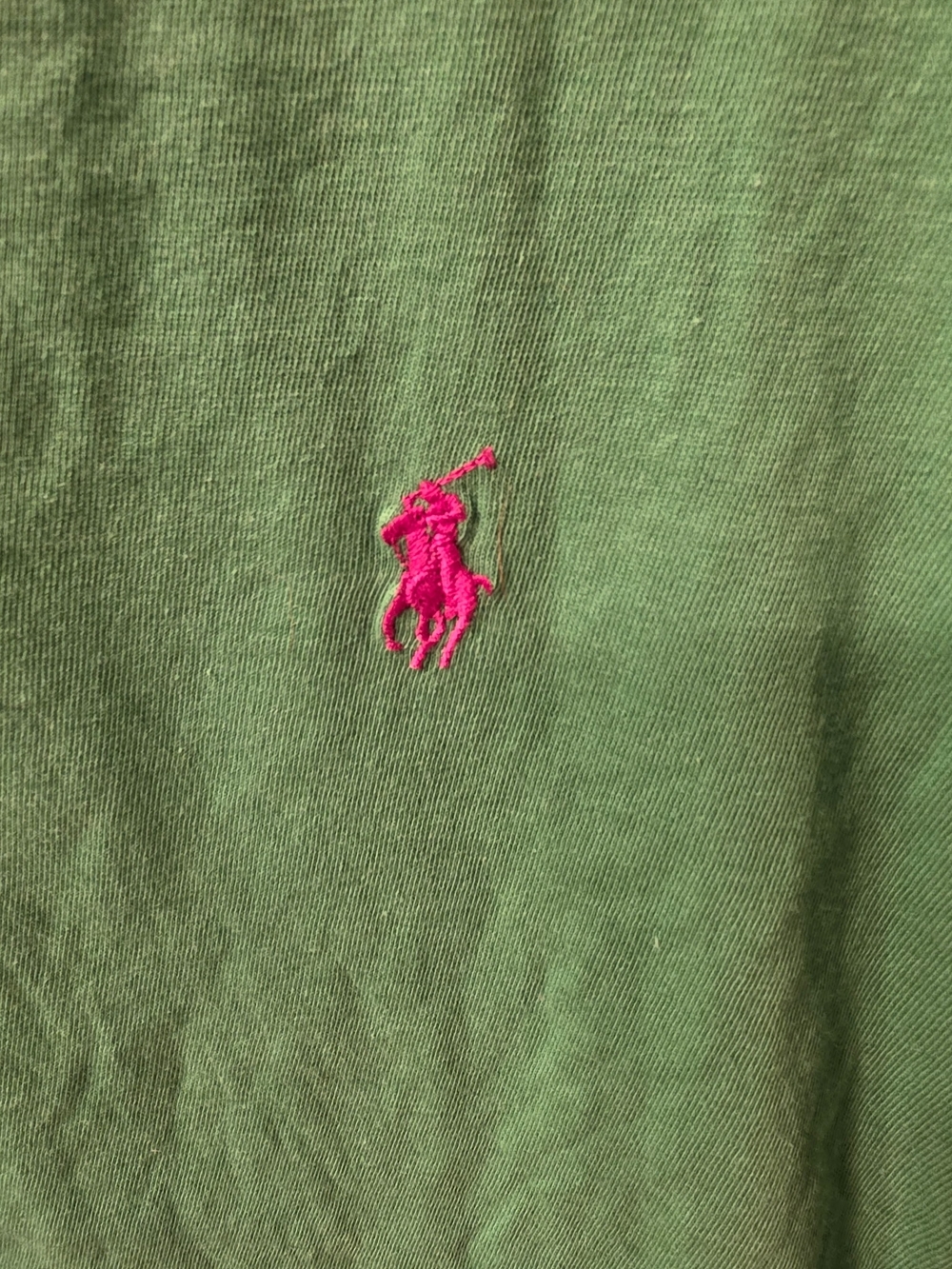 Polo by Ralph Lauren Women's Green V-Neck Short Sleeve Shirt ~ Size Large - Picture 3 of 9